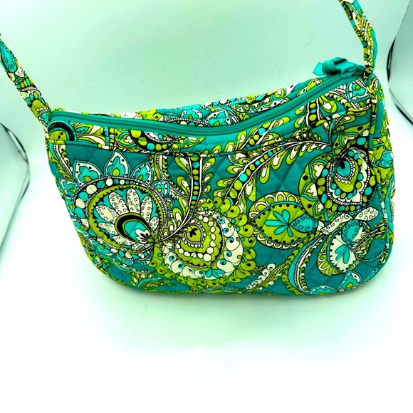 Vera Bradley Peacock Blue Green Shoulder bag Satchel. - Picture 5 of 10